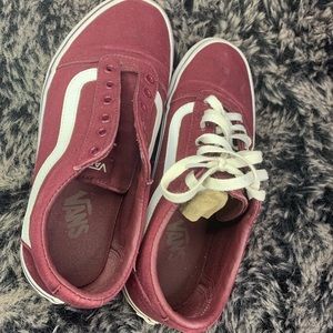maroon color vans